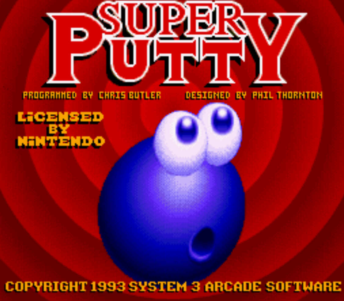 Super Putty Title Screen